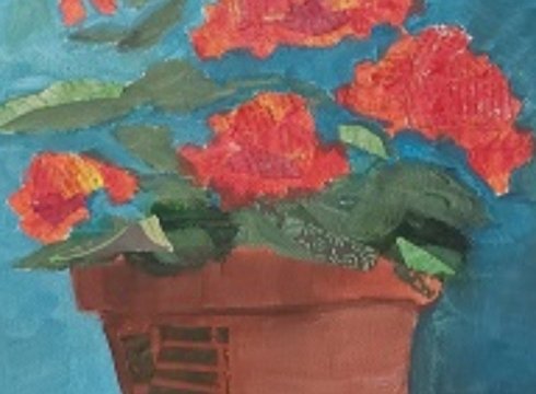 Acrylic Paint & Sip, Terra Cotta Geraniums