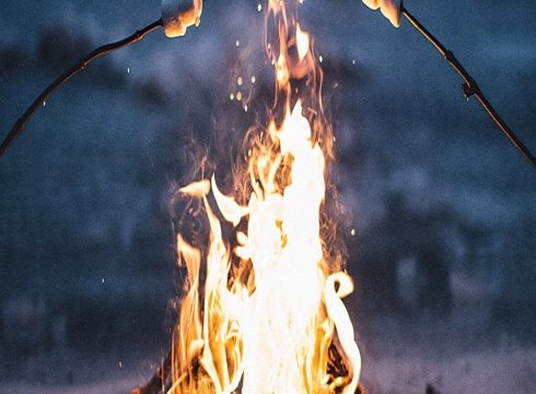 Floating Campfire with S'Mores