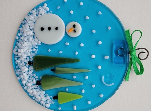 Fused Glass Winter Ornament with Cynthia Schmidt