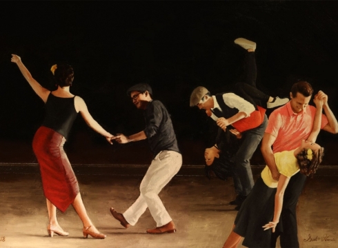 Lindy Hop Paintings of America's Most Beautiful Folk Dance by Seth Harris