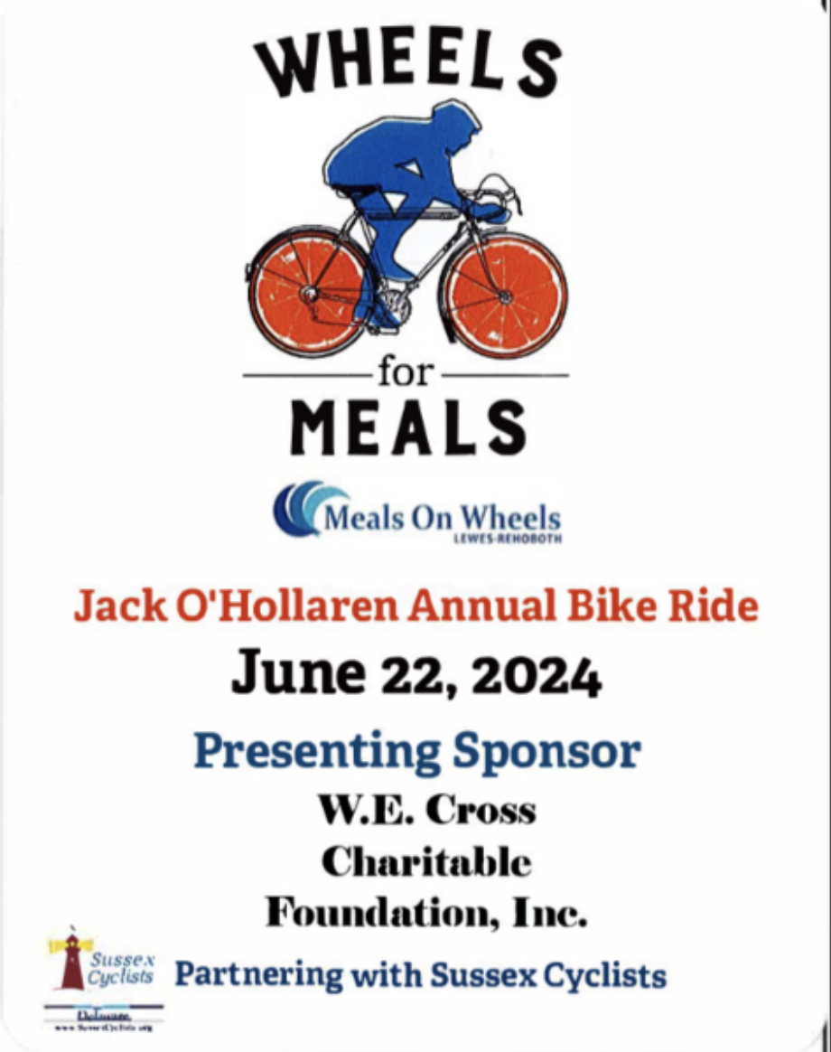 Jack O’Hollaren Annual Wheels for Meals Bike Ride Visit Southern Delaware