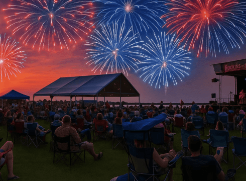 Bruce in The USA + FIREWORKS Display - July 2 - Rocking The Docks