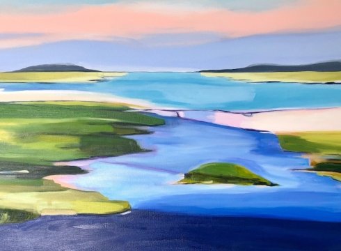 The Abstraction of the Eastern Shore, Land & Sea Work by Kate Meyer Fitzpatrick