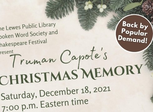 Truman Capote’s “A Christmas Memory” Live Reading at Lewes Public Library